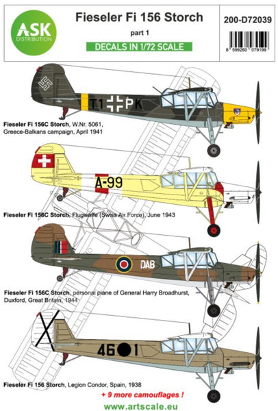 Fieseler Fi 156C Storch Teil 1 – Rund um WWII Europa und ausländische Dienste