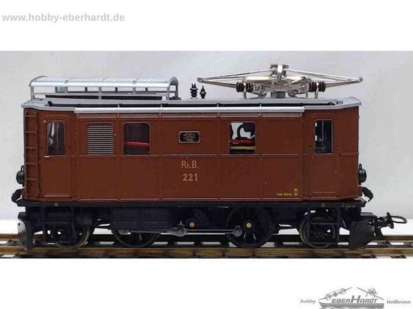 Ge 2/4 221 E-Lok Achsfolge B Epoche III RhB Braun Stangen-E-Lok Rhätische Bahn
