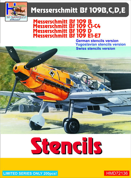 Messerschmitt Bf 109 B/C/D/E – Stencils