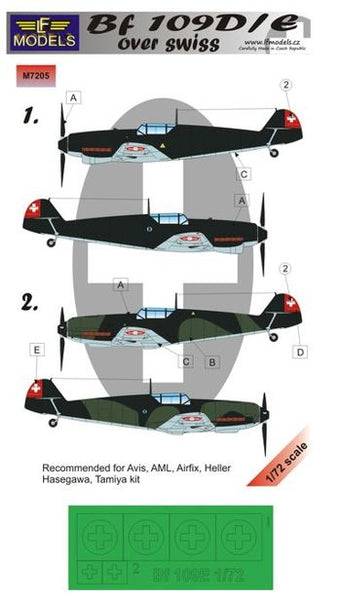 Messerschmitt Bf 109 D/E Schweizer Luftwaffe – Lackiermasken