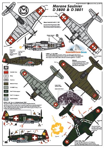 Morane D-3800 & D-3801 – Decals