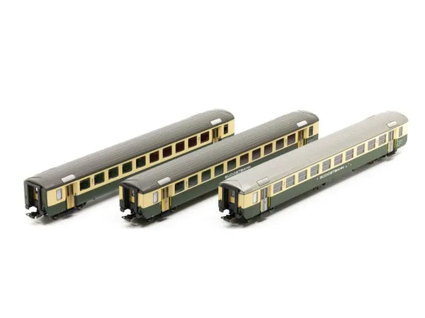 SOB Personenwagen-Set EW I 2. Klasse mit Mittelschrift, 3-teilig
