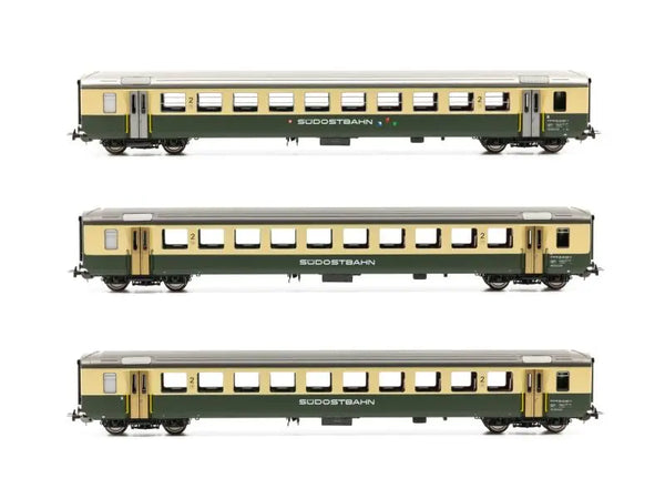 SOB Personenwagen-Set EW I 2. Klasse mit Mittelschrift, 3-teilig